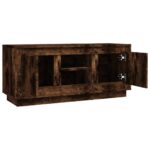 Meuble TV chêne fumé 102x35x45 cm bois d'ingénierie – Image 5