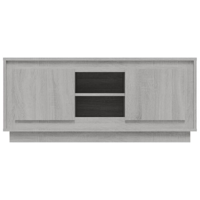 Meuble TV sonoma gris 102x35x45 cm bois d'ingénierie – Image 4