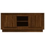 Meuble TV chêne marron 102x35x45 cm bois d'ingénierie – Image 4