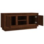 Meuble TV chêne marron 102x35x45 cm bois d'ingénierie – Image 5