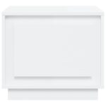 Table basse blanc 51x50x44 cm bois d'ingénierie – Image 3