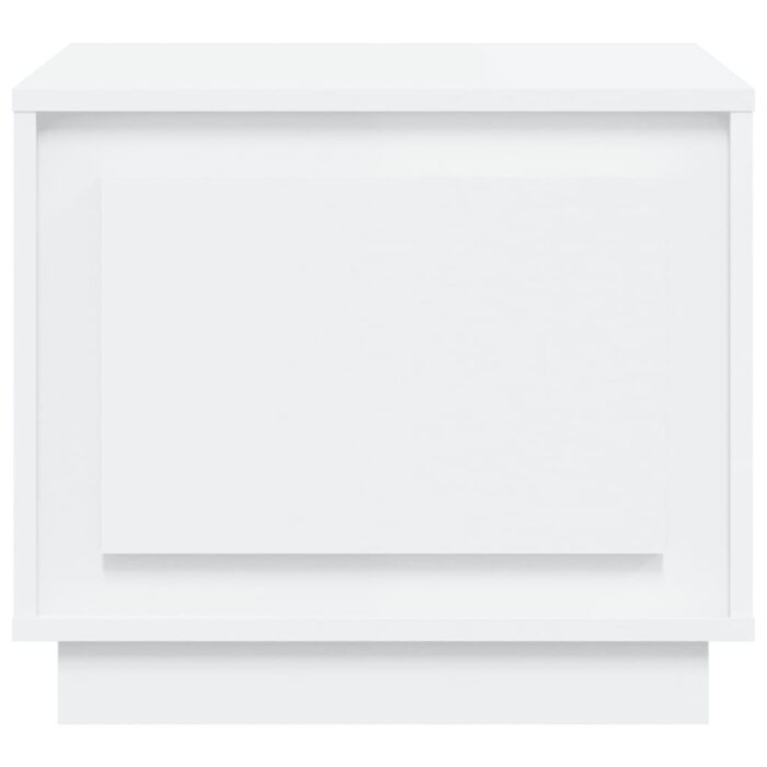 Table basse blanc 51x50x44 cm bois d'ingénierie – Image 3