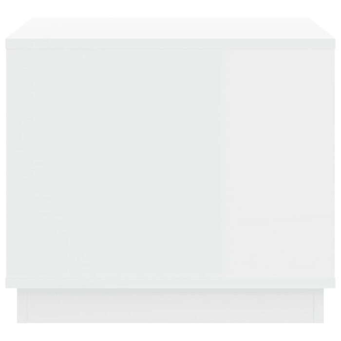 Table basse blanc 51x50x44 cm bois d'ingénierie – Image 5