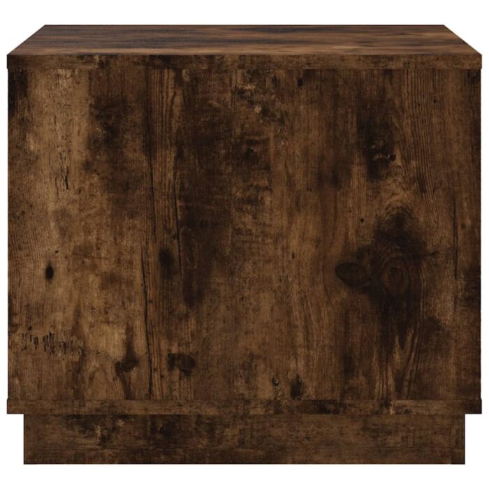 Table basse chêne fumé 51x50x44 cm bois d'ingénierie – Image 5
