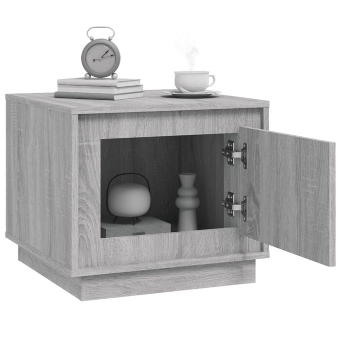 Table basse sonoma gris 51x50x44 cm bois d'ingénierie – Image 2