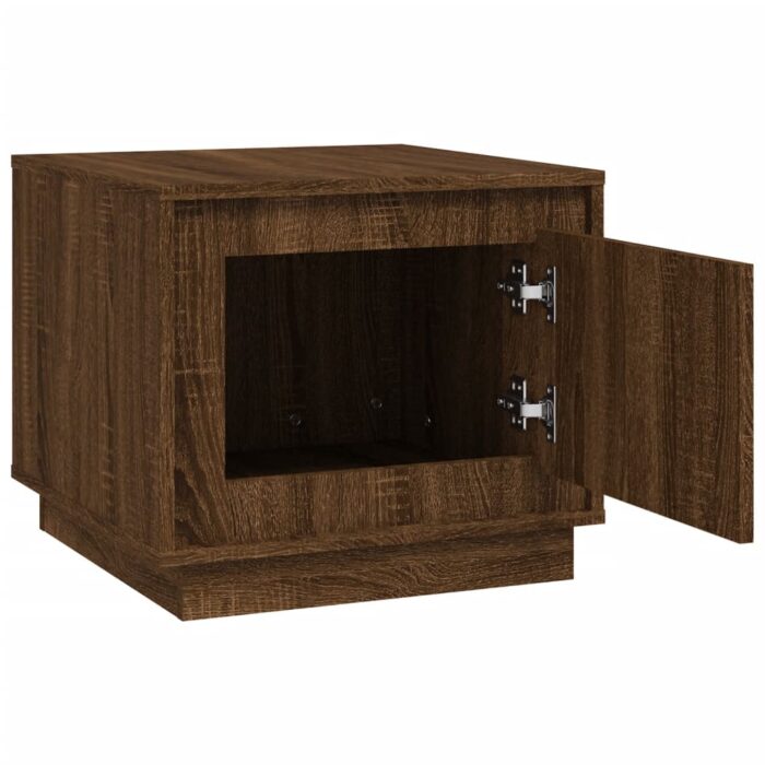 Table basse chêne marron 51x50x44 cm bois d'ingénierie – Image 4