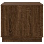 Table basse chêne marron 51x50x44 cm bois d'ingénierie – Image 5