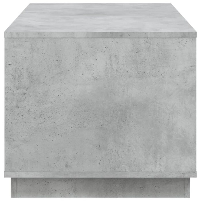 Table basse gris béton 102x50x44 cm bois d'ingénierie – Image 6