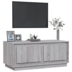 Table basse sonoma gris 102x50x44 cm bois d'ingénierie – Image 2