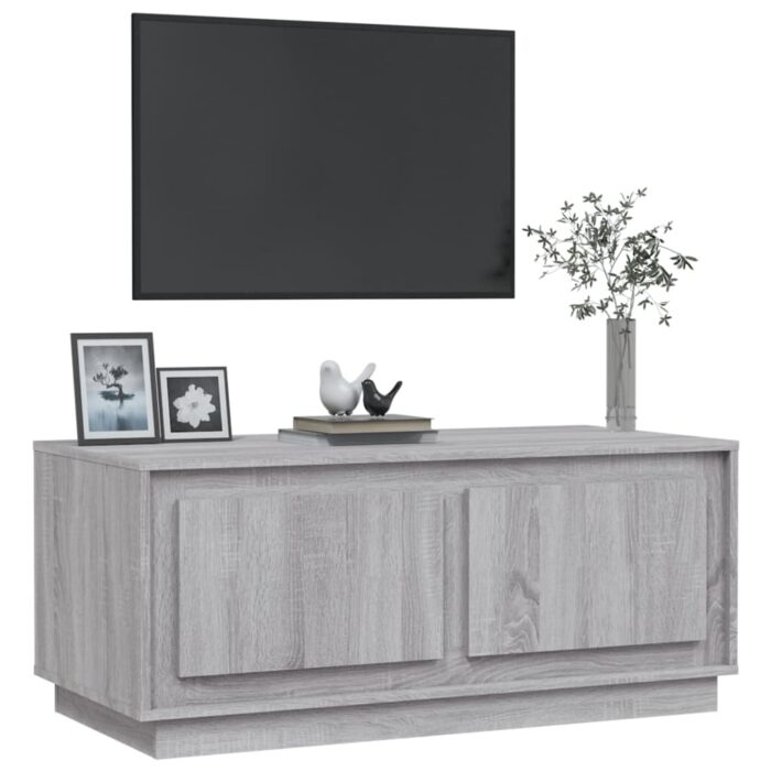Table basse sonoma gris 102x50x44 cm bois d'ingénierie – Image 2