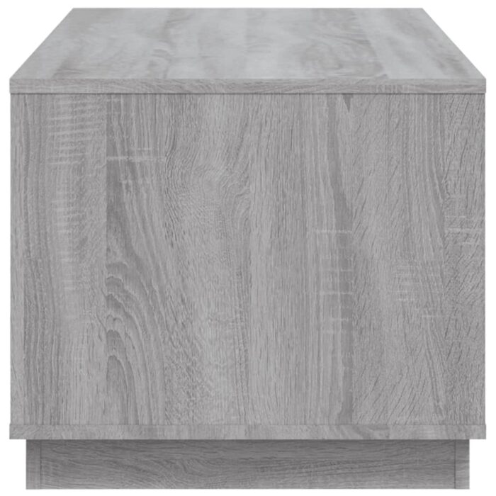 Table basse sonoma gris 102x50x44 cm bois d'ingénierie – Image 6