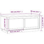 Table basse sonoma gris 102x50x44 cm bois d'ingénierie – Image 8