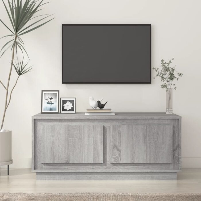 Table basse sonoma gris 102x50x44 cm bois d'ingénierie – Image 1