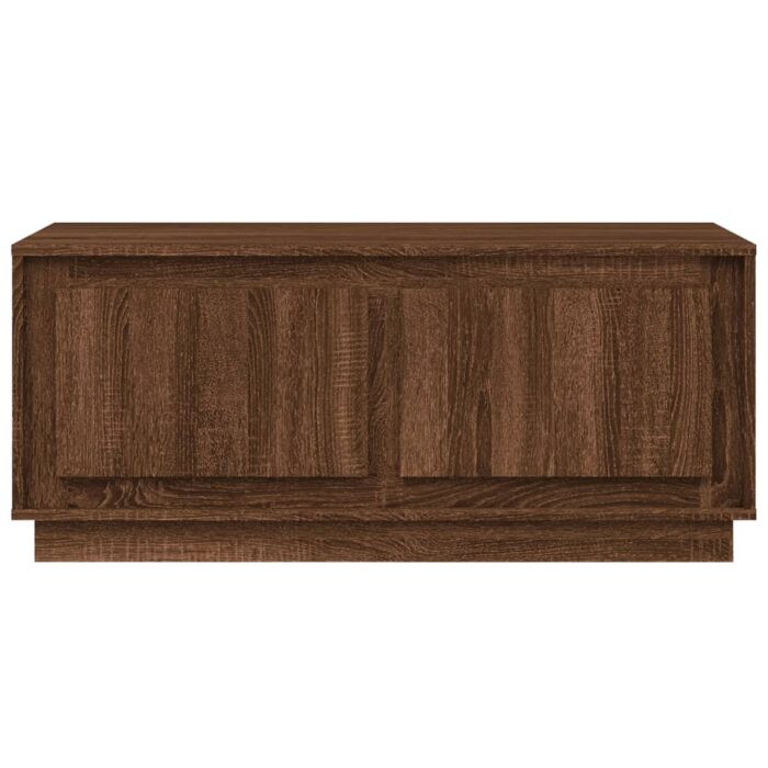 Table basse chêne marron 102x50x44 cm bois d'ingénierie – Image 4