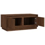 Table basse chêne marron 102x50x44 cm bois d'ingénierie – Image 5