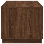 Table basse chêne marron 102x50x44 cm bois d'ingénierie – Image 6