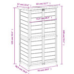 Abri à outils de jardin marron 83x57x140 cm bois massif pin – Image 6