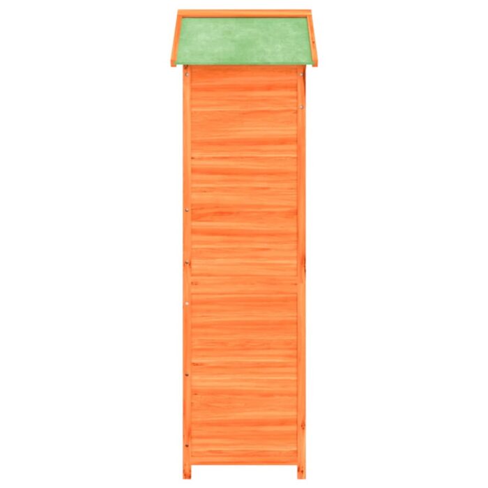 Abri à outils de jardin marron 120x53,5x170 cm bois massif pin – Image 4