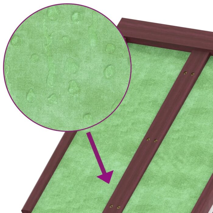 Ensemble de remise à outils de jardin 2 pcs moka pin massif – Image 10