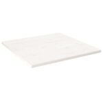 Dessus de table blanc 80x80x2,5 cm bois de pin massif