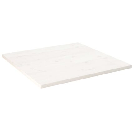 Dessus de table blanc 80x80x2,5 cm bois de pin massif