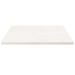 Dessus de table blanc 80x80x2,5 cm bois de pin massif – Image 2