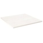 Dessus de table blanc 90x90x2,5 cm bois de pin massif