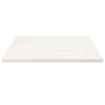 Dessus de table blanc 90x90x2,5 cm bois de pin massif – Image 2