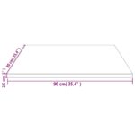 Dessus de table blanc 90x90x2,5 cm bois de pin massif – Image 6