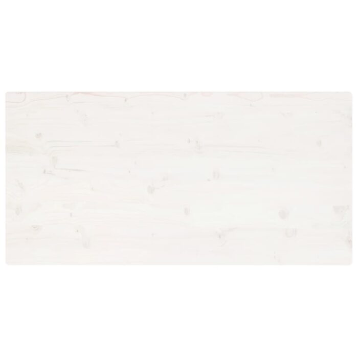 Dessus de table blanc 100x60x2,5 cm bois de pin massif – Image 3