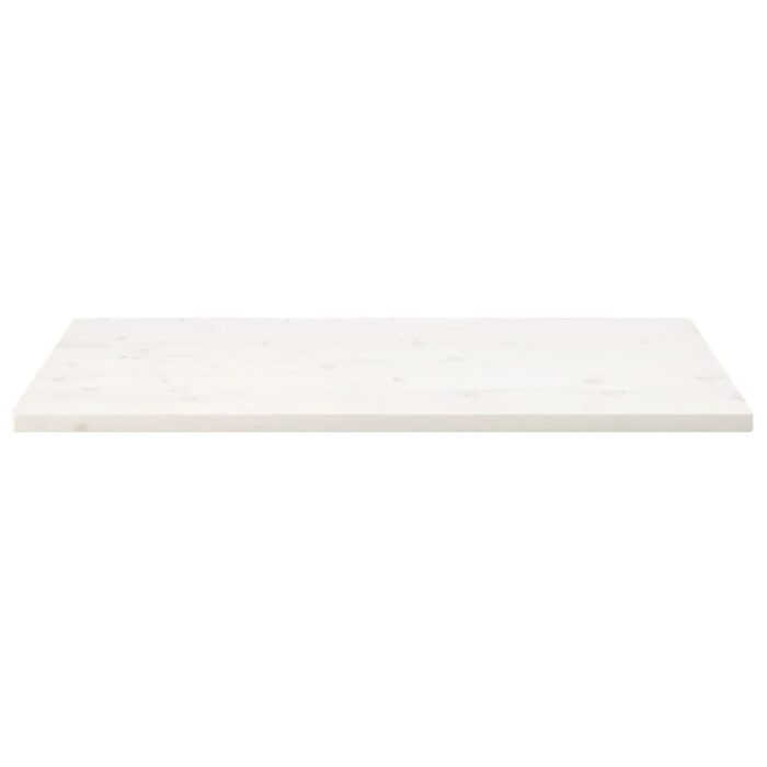 Dessus de table blanc 110x60x2,5 cm bois de pin massif – Image 2