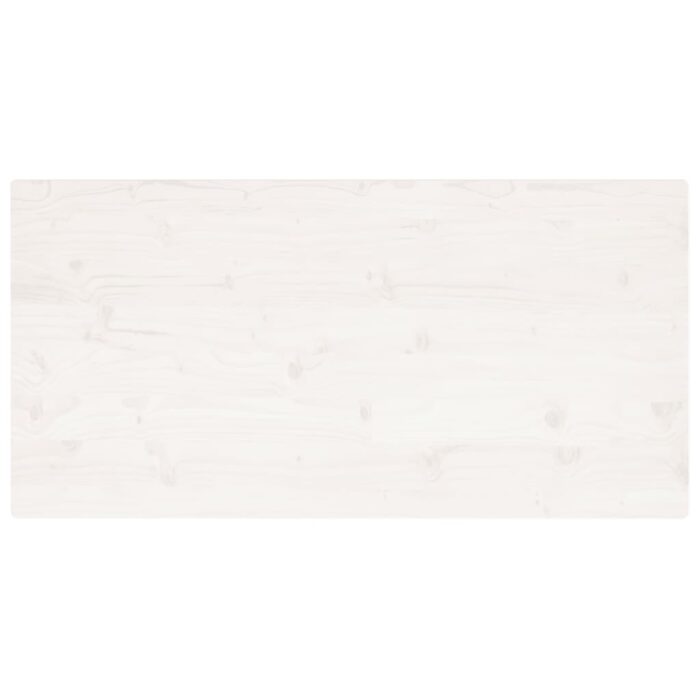 Dessus de table blanc 110x60x2,5 cm bois de pin massif – Image 3