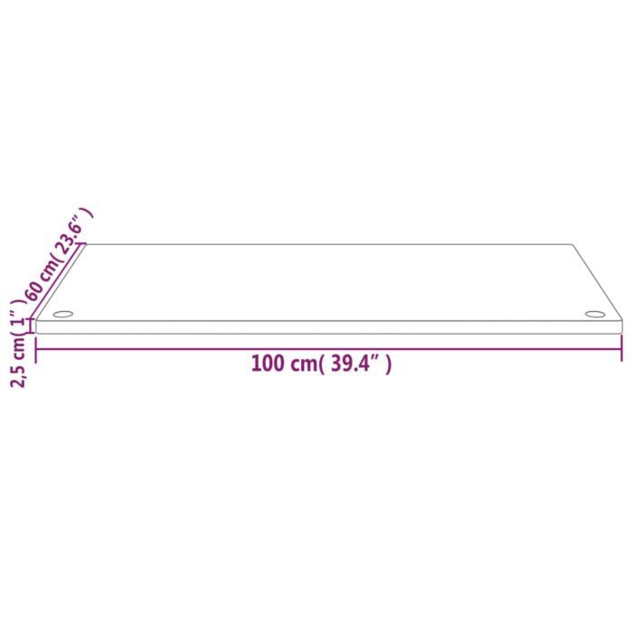 Dessus de bureau blanc 100x60x2,5 cm bois massif de pin – Image 5