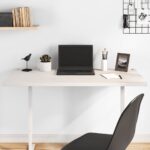 Dessus de bureau blanc 100x60x2,5 cm bois massif de pin