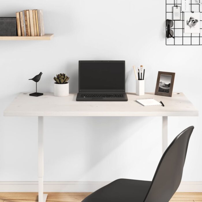 VXL8720845799885_m_en_hd_1.jpg Dessus de bureau blanc 100x60x2,5 cm bois massif de pin – Image 1