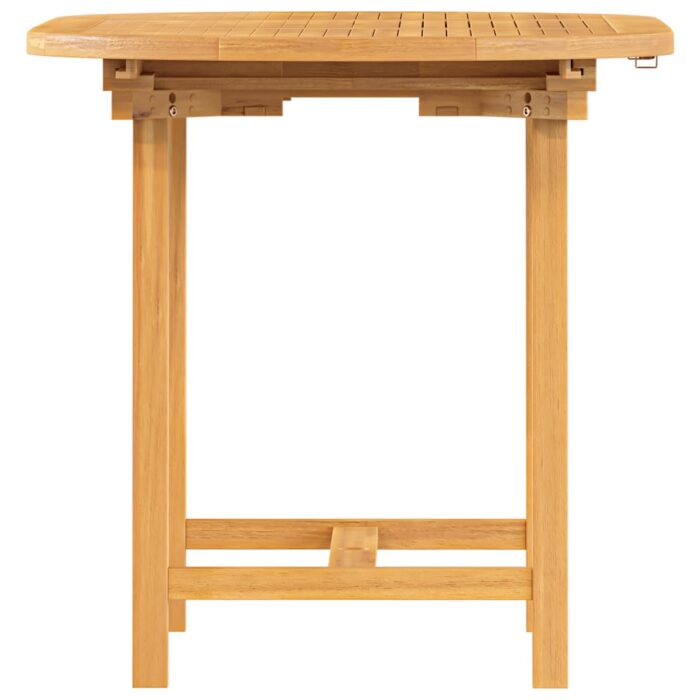 Table extensible de jardin 110-160x80x75 cm bois de teck solide – Image 3