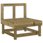 Canapé central avec coussins bois de pin imprégné – Image 4