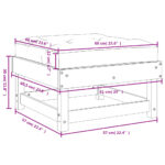 Repose-pied de jardin avec coussin bois massif douglas – Image 7