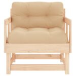 Chaises de jardin avec coussins lot de 2 bois de pin massif – Image 2