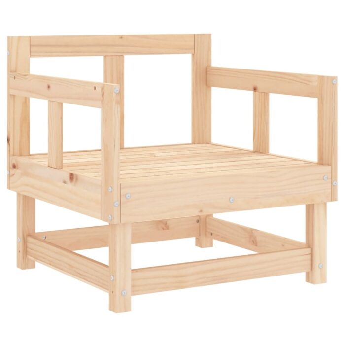 Chaises de jardin avec coussins lot de 2 bois de pin massif – Image 5