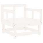 Chaises de jardin et coussins lot de 2 blanc bois de pin massif – Image 5