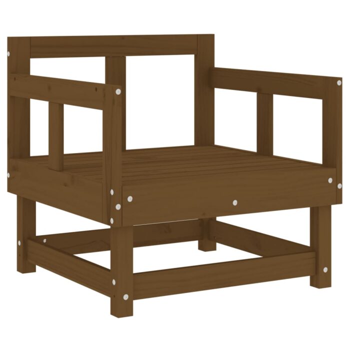 Chaises de jardin avec coussins lot de 2 marron miel – Image 5