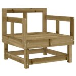 Chaises de jardin avec coussins lot de 2 bois de pin imprégné – Image 5