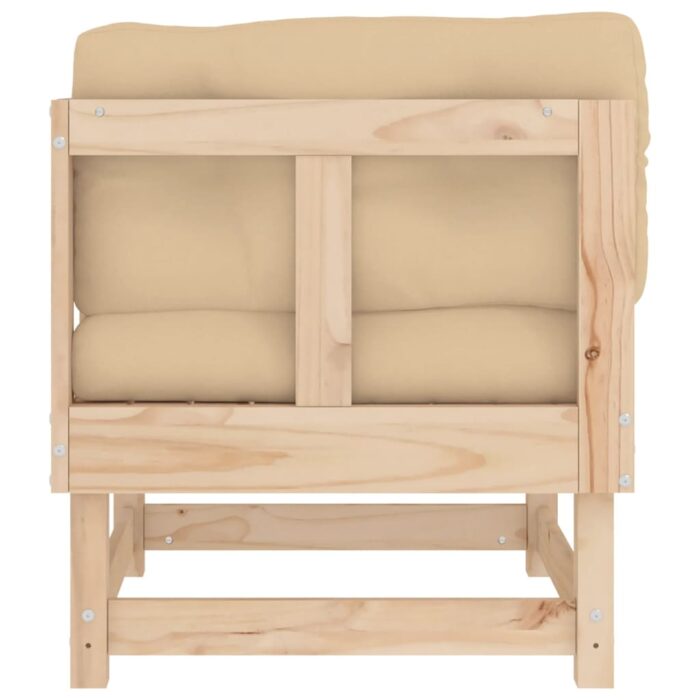 Canapés d'angle avec coussins 2 pcs bois de pin massif – Image 4