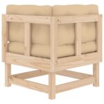 Canapés d'angle avec coussins 2 pcs bois de pin massif – Image 5