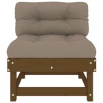 Canapés centraux avec coussins 2 pcs marron miel – Image 3