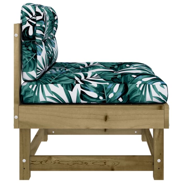 Canapés centraux avec coussins 2 pcs bois de pin imprégné – Image 4