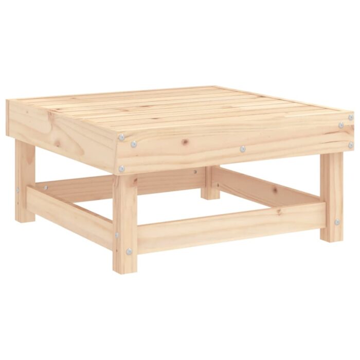 Repose-pieds de jardin avec coussins lot de 2 bois pin massif – Image 5