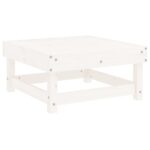Repose-pieds de jardin avec coussins lot de 2 blanc bois de pin – Image 5
