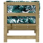 Canapé d'angle avec coussins bois de pin imprégné – Image 2